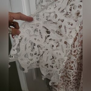 Bronte | Dresses | Bronte Lace Overlay Dress With Nude Sheath Lining